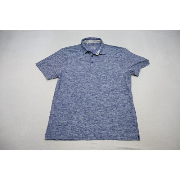 Under Armour Golf Polo HeatGear Loose Marled Blue Athletic Golf Shirt Mens XL - Picture 5 of 9